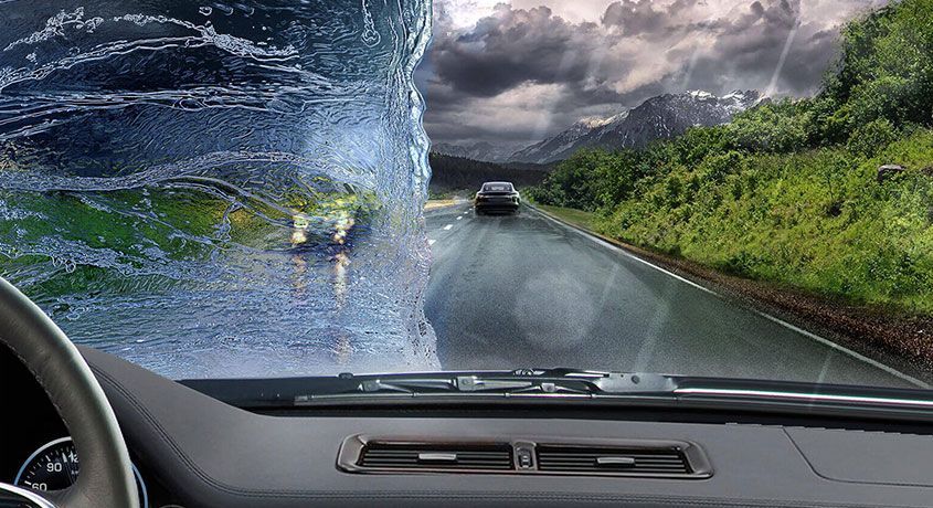 Защити свой автомобиль от осадков! Нанесение покрытия «антидождь» на стекла автомобиля со скидкой 50%.