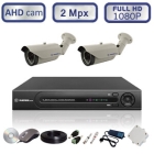 Комплект для видеонаблюдения -  2 уличных IP - камеры FullHD1080P/2Mpx