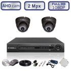 Комплект видеонаблюдения - 2 антивандальных всепогодных Full HD камеры 1080P/2Mpx