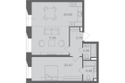 2-комнатная квартира, этаж 3/14, 72.89 м² кв.м. ЖК «FORIVER»