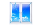 Двустворчатое окно Rehau Geneo 86 (поворотно-откидное+ поворотное)