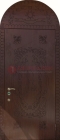 Железная арочная дверь с рисунком ДА-1
