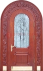 Металлическая арочная дверь со стеклом ДА-20