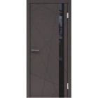 Дверь межкомнатная ПВХ «ПЕРФЕКТ 1-2» черное стекло