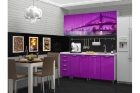 Фиолетовая кухня прямая