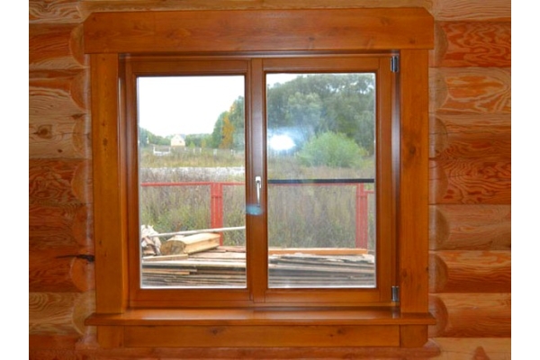 Деревянное окно 1400*1300 лиственница
