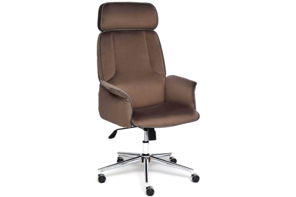 Офисное кресло CHARM  велюр, коричневый/серый