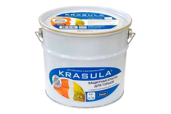 Защитная краска для торцов KRASULA® (белая) 