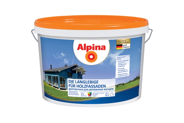 Краска для деревянных фасадов «ALPINA Holzfassade»