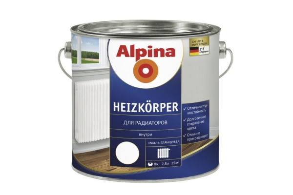 Эмаль для радиаторов ALPINA HEIZKOERPER