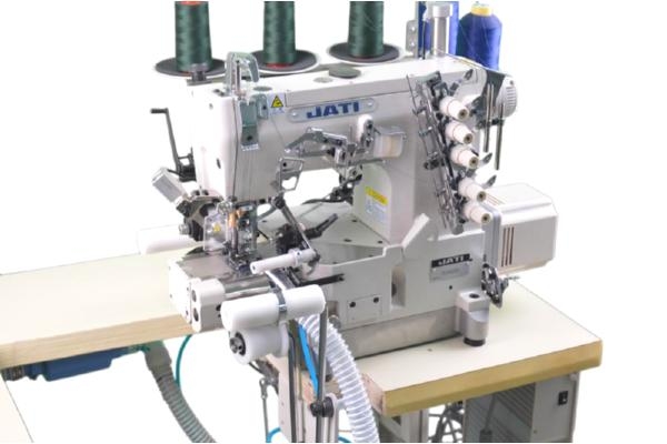 Плоскошовная швейная машина с цилиндрической платформой М/И 5,6 ММ, Д/ПРИТАЧ. РЕЗИНКИ JT- 6633D-PUT-RPG/RTF