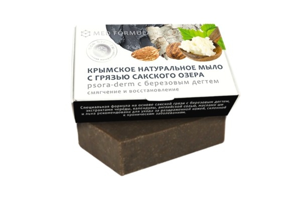 Крымское натуральное мыло на основе грязи Сакского озера «PSORA-DERM»