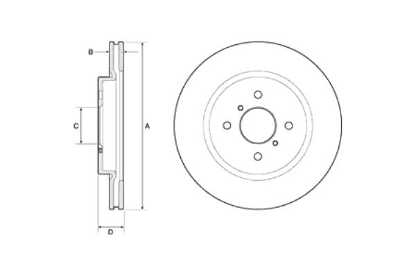 Тормозной диск арт: DELPHI BG4750C