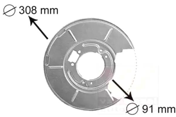 Отражатель, диск тормозного механизма арт: VAN WEZEL 0646373