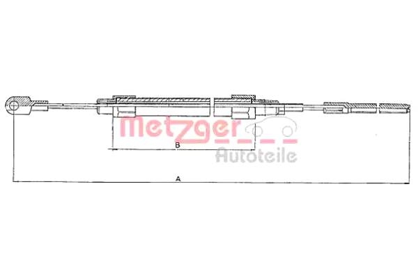 Трос, стояночная тормозная система арт: METZGER 10.4131