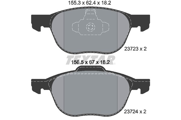 Комплект тормозных колодок, дисковый тормоз арт: TEXTAR 2372301