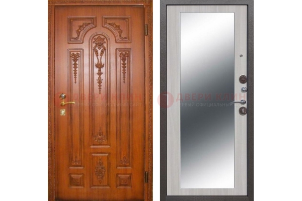 Входная дверь с терморазрывом виноритом и зеркалом ДВТ-231