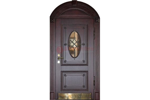 Металлическая арочная дверь с виноритом ДА-38