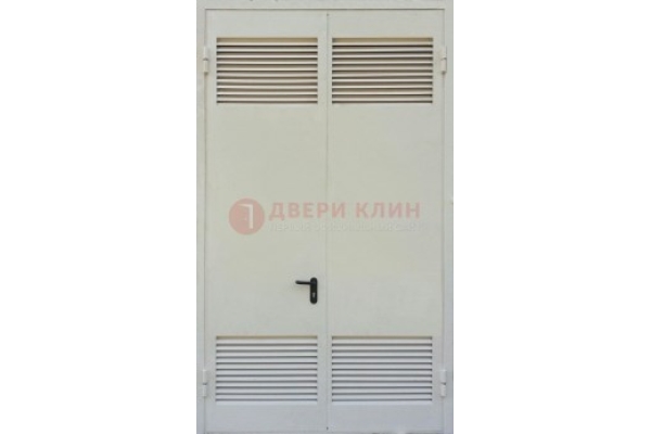 Белая металлическая техническая дверь ДТ-6