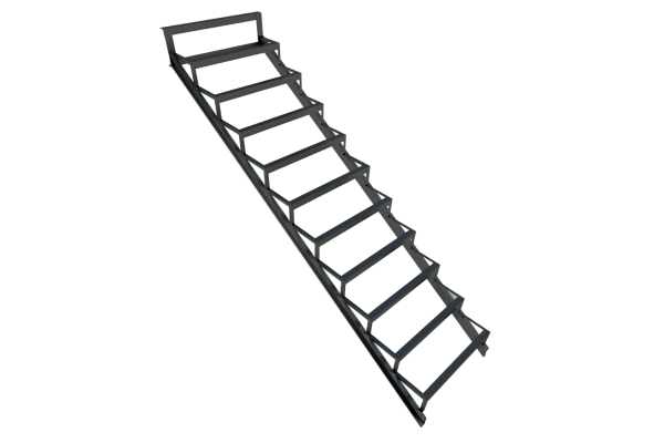 Каркас лестницы металлический прямой