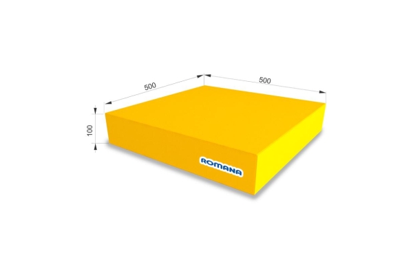 Мягкий щит pro ROMANA (500мм*500мм*100мм) цвет желтый
