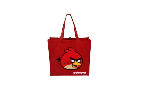 Пакет-сумка Центрум Angry Birds 34,5х34,5см,с ручками (тёмно-красный цвет)