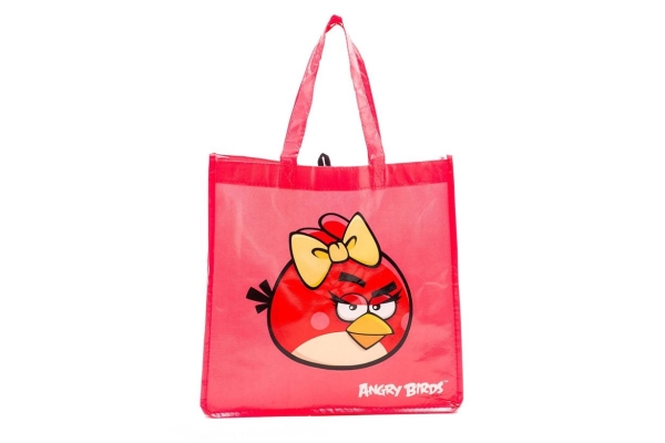 Пакет-сумка Центрум Angry Birds 34,5х34,5см, с ручками (красный цвет)