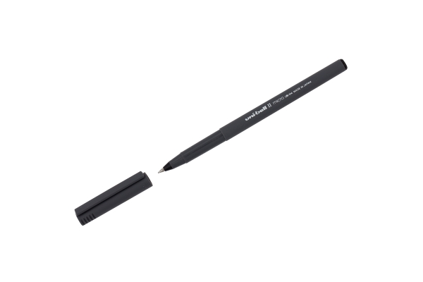 Ручка-роллер Uni "Uni-Ball II Micro UB-104" черная, 0,5мм