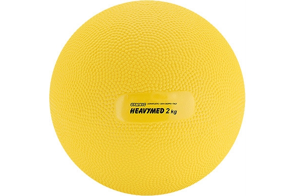 Мяч утяжеленный HEAVYMED 15 см 2 кг желтый Ledraplastic