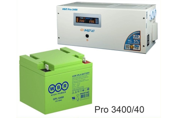 Энергия PRO-3400 + Аккумуляторная батарея WBR GPL12400