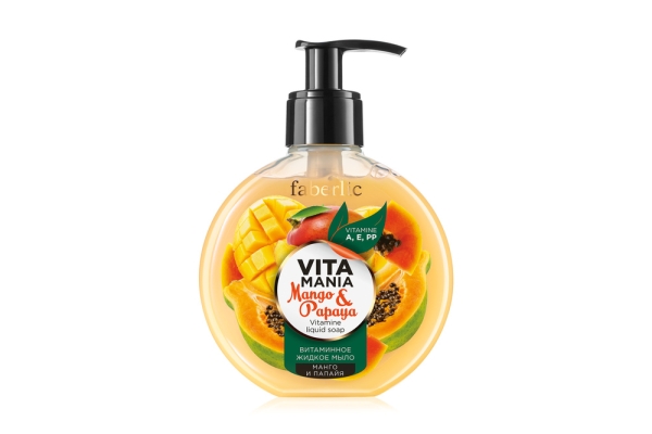 Жидкое мыло витаминное «Манго & папайя» Vitamania Фаберлик