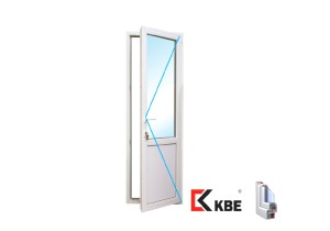 Балконная дверь KBE 60 (одностворчатая, поворотная с глухим окном)
