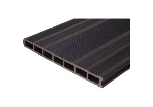 Заборная доска ДПК WPC-Deck двусторонняя полая (Антрацит) 300x30x2500 мм 