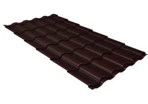 Металлочерепица кредо 0,5 Velur X RAL 8017 шоколад
