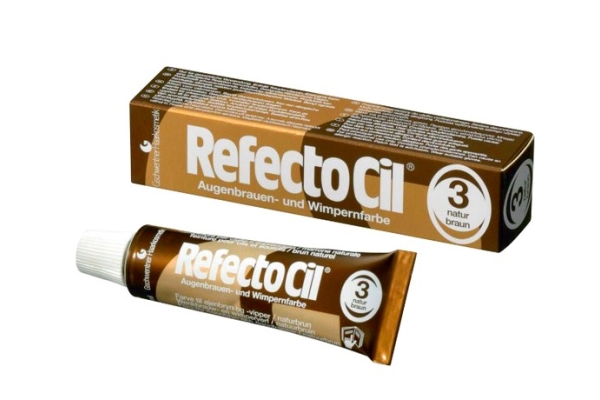 Краска RefectoCil для бровей и ресниц коричневая №3 с аппликатором
