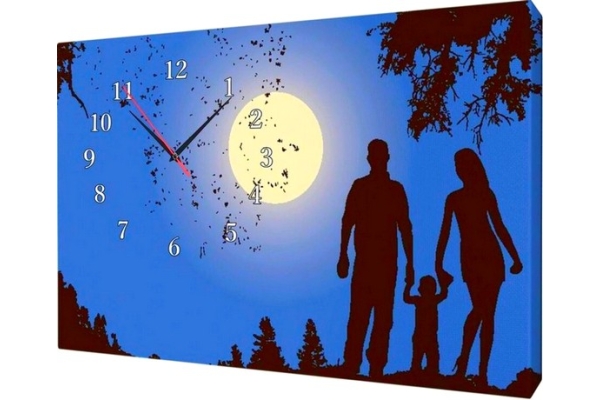 Картина часы «Семья» 
