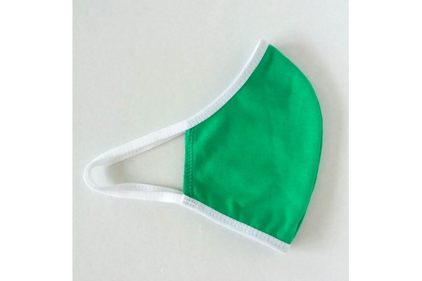 Лицевая трикотажная маска 02 зеленая