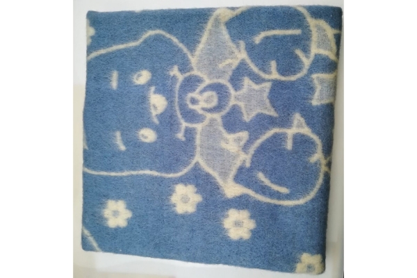 Одеяло шерстяное голубое