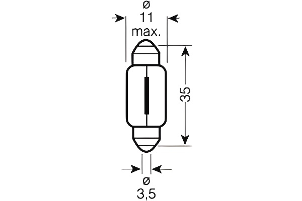 Лампа накаливания, подкапотная лампа арт: OSRAM 6461