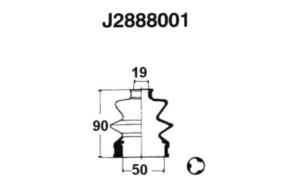 Комплект пылника, приводной вал арт: NIPPARTS J2888001