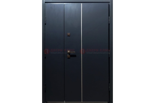Темная металлическая тамбурная дверь ДП-220