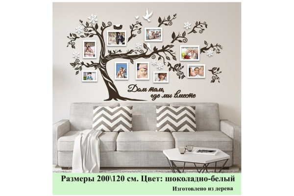 Семейное древо на стену с фото