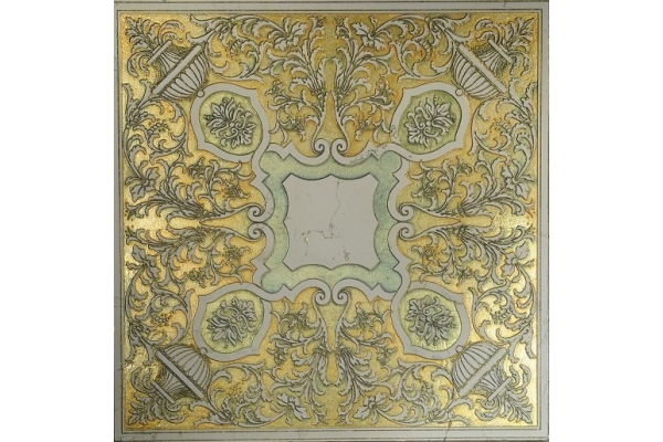 Мраморная плитка с барельефом AXIOMA AERAS T BIANCONE GOLD (40х40х2 см)