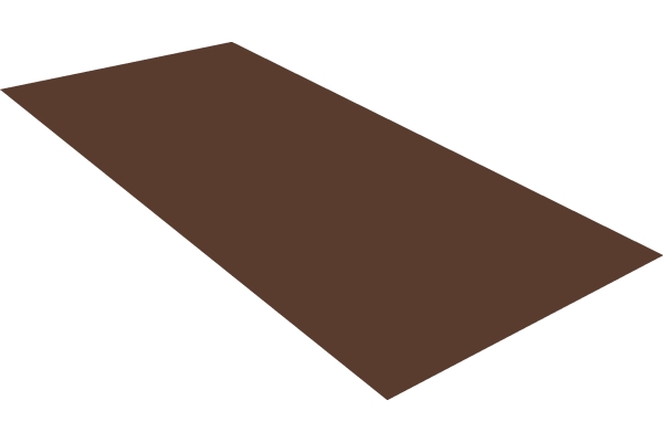 Плоский лист Grand Line 0,5 мм Satin RAL 8017 шоколад