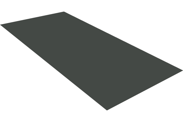 Плоский лист Grand Line 0,5 мм Rooftop Бархат с пленкой RAL 7016 антрацитово-серый
