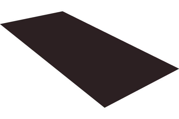 Плоский лист Grand Line 0,5 мм Satin Matt RAL 9005 черный