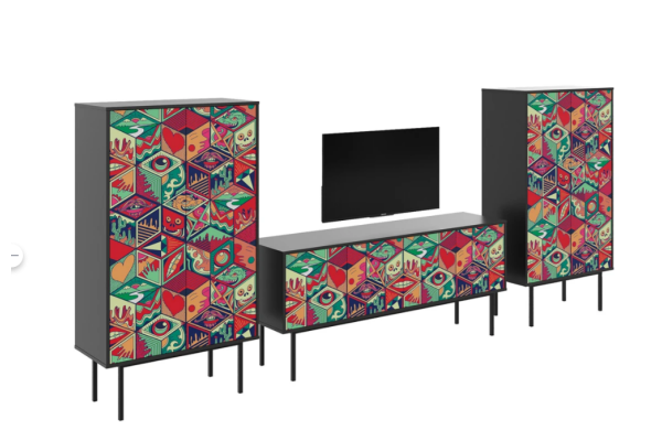 Мебель в гостиную модульная в современном стиле Boho Color 5