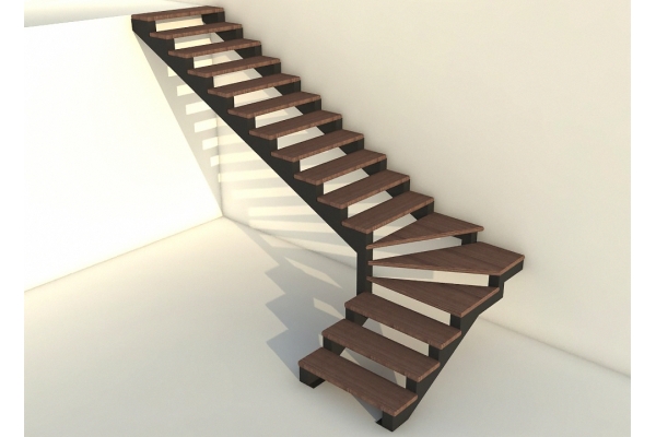 Забежная металлическая лестница
