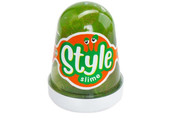 Слайм Lori "Style Slime" блестящий, зеленый с ароматом яблока, 130мл