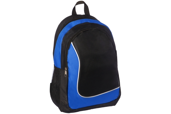 Рюкзак ArtSpace Simple Line, 42*31*15см, 1 отделение, 3 кармана, уплотненная спинка,черный/синий
